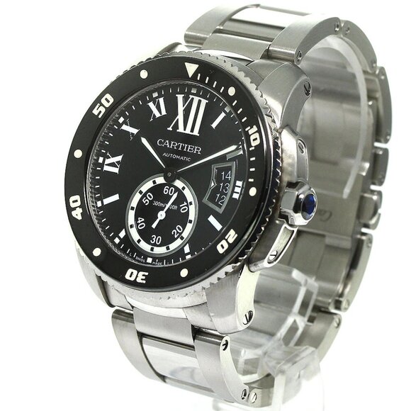 CARTIER Caliber de Cartier Diver W7100057 Date black Dial Automatic Men's_793037 - Picture 1 of 7